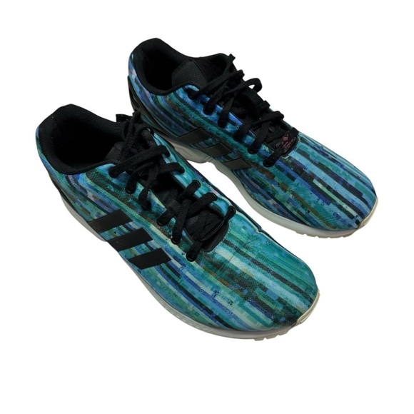 Adidas Torsion Light Blue Strips Running Shoes Size 13 - Picture 1 of 9